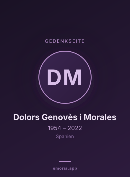 Gedenkportrait von Dolors Genovès i Morales