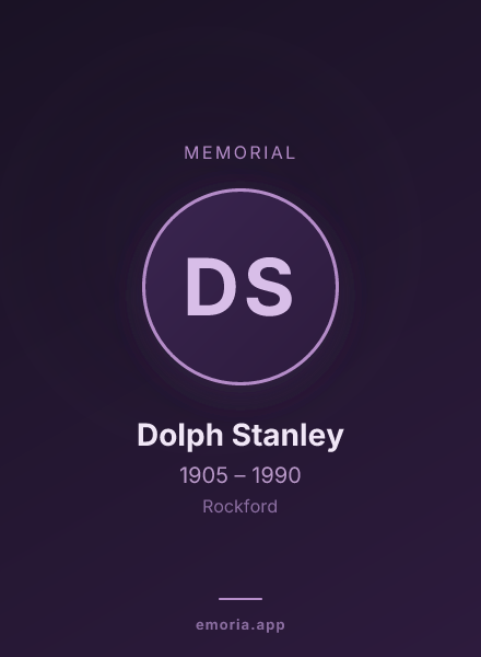 Memorial portrait of Dolph Stanley