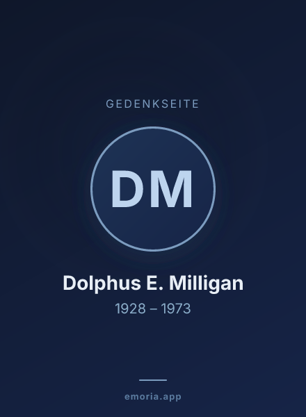 Gedenkportrait von Dolphus E. Milligan