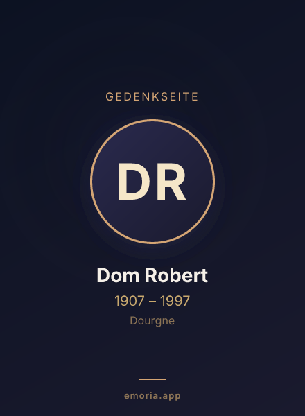 Gedenkportrait von Dom Robert