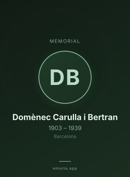 Memorial portrait of Domènec Carulla i Bertran