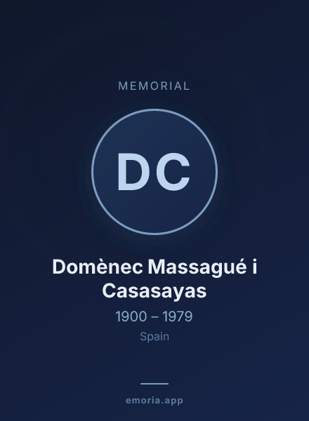 Memorial portrait of Domènec Massagué i Casasayas