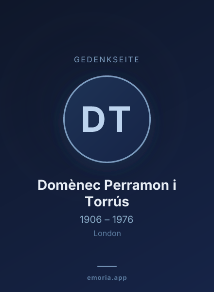 Gedenkportrait von Domènec Perramon i Torrús