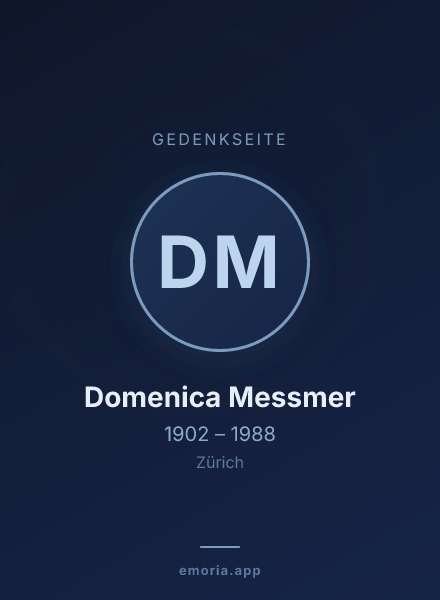 Gedenkportrait von Domenica Messmer