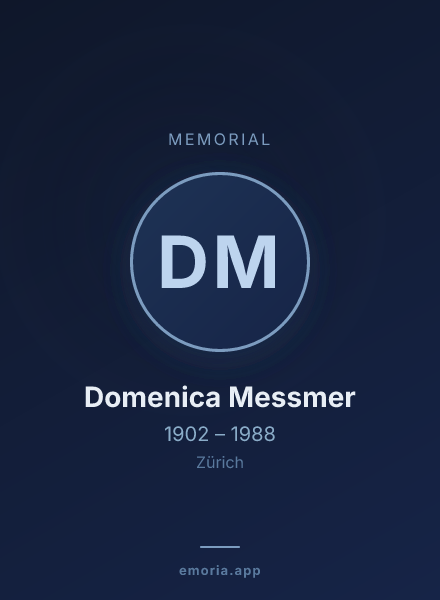 Memorial portrait of Domenica Messmer