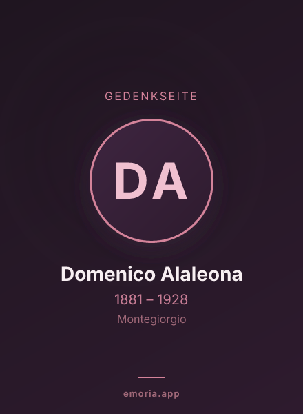 Gedenkportrait von Domenico Alaleona