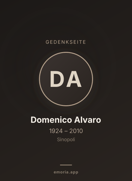 Gedenkportrait von Domenico Alvaro