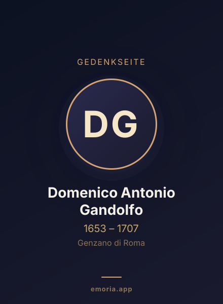 Gedenkportrait von Domenico Antonio Gandolfo
