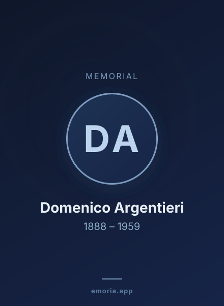 Memorial portrait of Domenico Argentieri