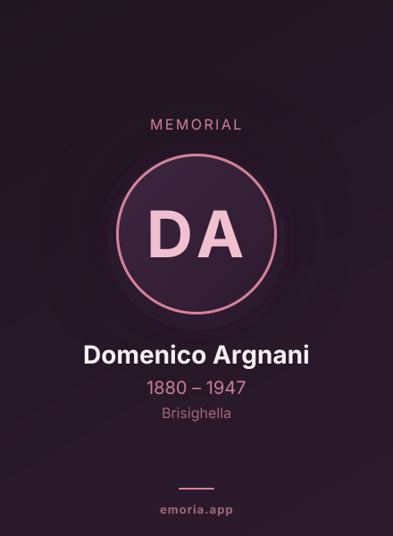Memorial portrait of Domenico Argnani