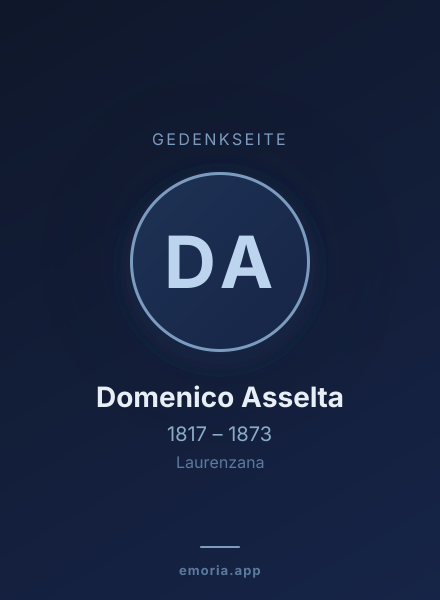 Gedenkportrait von Domenico Asselta