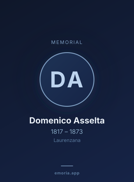 Memorial portrait of Domenico Asselta