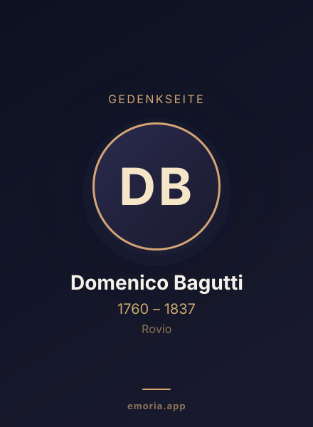 Gedenkportrait von Domenico Bagutti