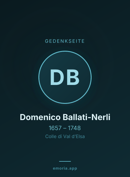 Gedenkportrait von Domenico Ballati-Nerli