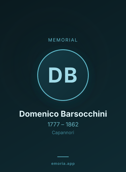Memorial portrait of Domenico Barsocchini