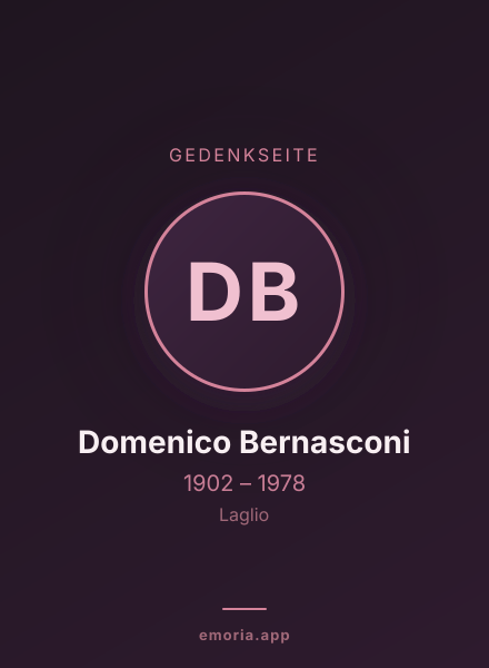 Gedenkportrait von Domenico Bernasconi