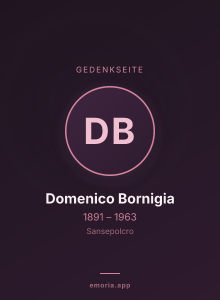 Gedenkportrait von Domenico Bornigia