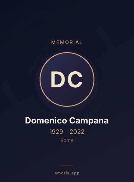 Memorial portrait of Domenico Campana