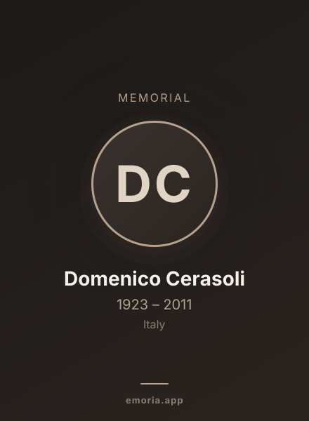 Memorial portrait of Domenico Cerasoli