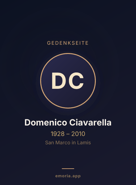 Gedenkportrait von Domenico Ciavarella