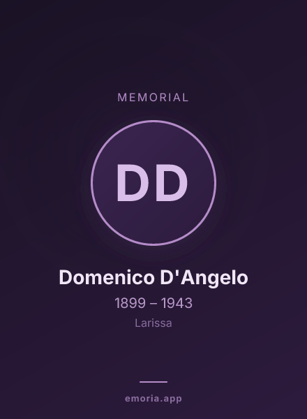 Memorial portrait of Domenico D'Angelo