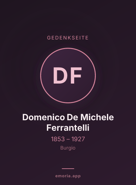 Gedenkportrait von Domenico De Michele Ferrantelli