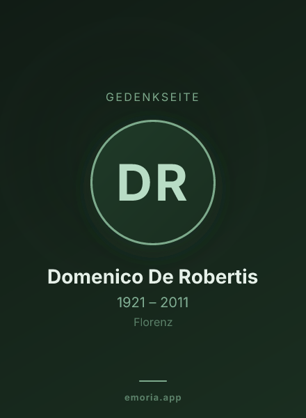 Gedenkportrait von Domenico De Robertis