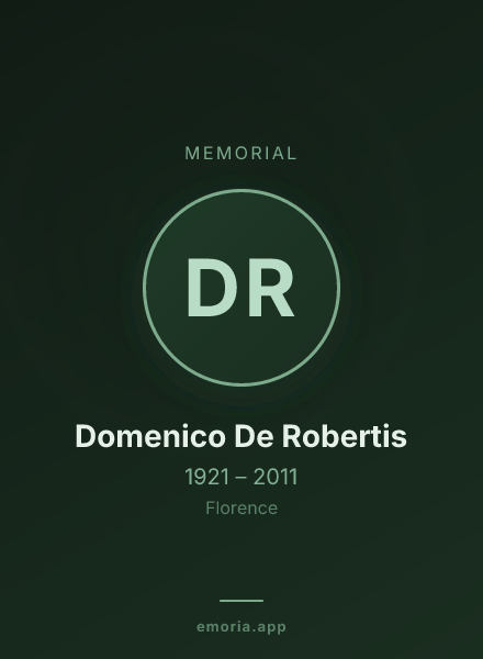 Memorial portrait of Domenico De Robertis