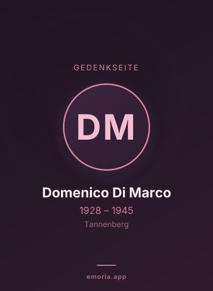 Gedenkportrait von Domenico Di Marco