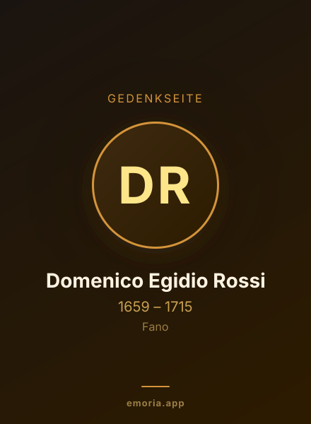 Gedenkportrait von Domenico Egidio Rossi