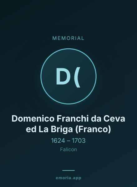 Memorial portrait of Domenico Franchi da Ceva ed La Briga (Franco)