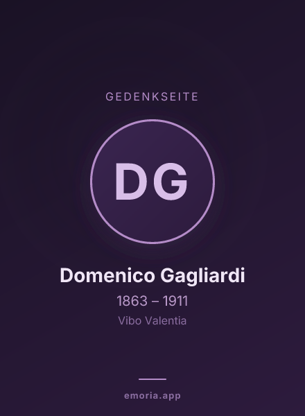 Gedenkportrait von Domenico Gagliardi