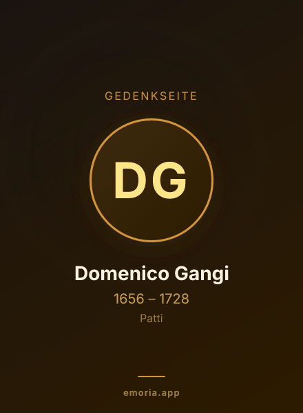 Gedenkportrait von Domenico Gangi