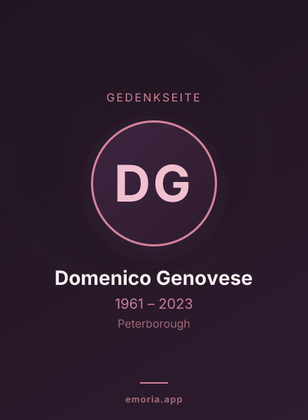 Gedenkportrait von Domenico Genovese