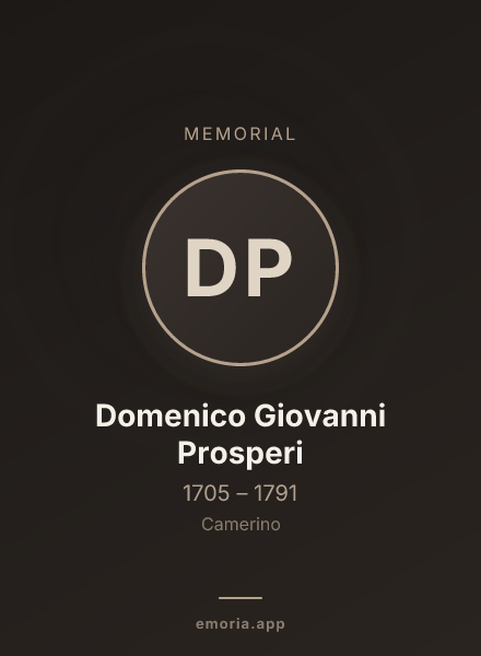 Memorial portrait of Domenico Giovanni Prosperi
