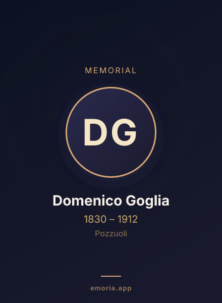 Memorial portrait of Domenico Goglia