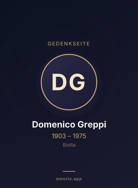 Gedenkportrait von Domenico Greppi