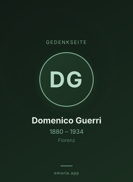 Gedenkportrait von Domenico Guerri
