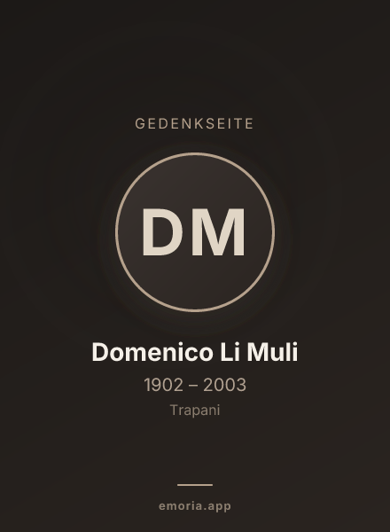 Gedenkportrait von Domenico Li Muli