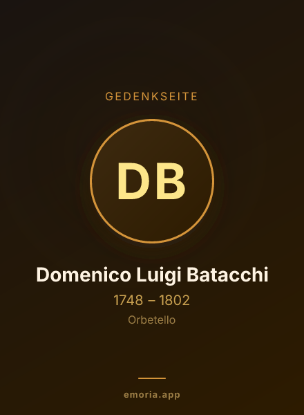 Gedenkportrait von Domenico Luigi Batacchi