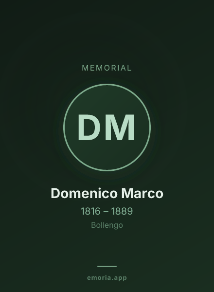 Memorial portrait of Domenico Marco