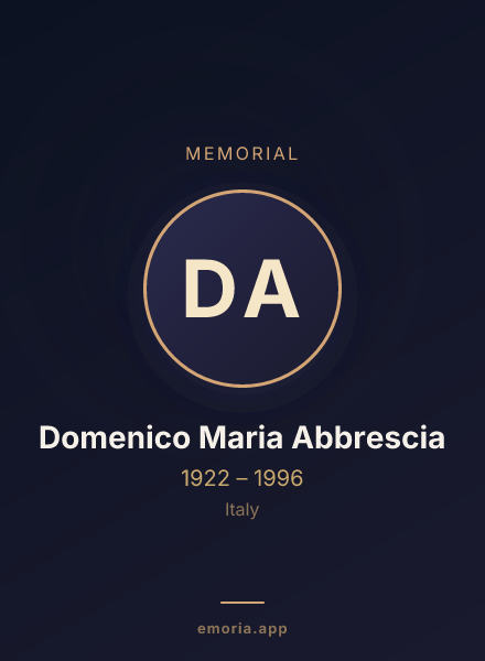 Memorial portrait of Domenico Maria Abbrescia