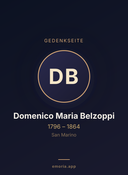 Gedenkportrait von Domenico Maria Belzoppi