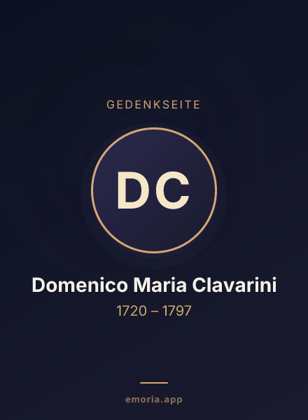 Gedenkportrait von Domenico Maria Clavarini