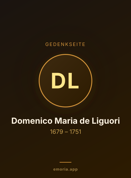 Gedenkportrait von Domenico Maria de Liguori