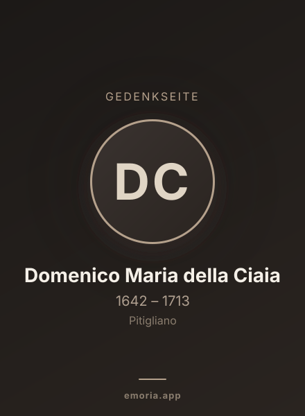 Gedenkportrait von Domenico Maria della Ciaia