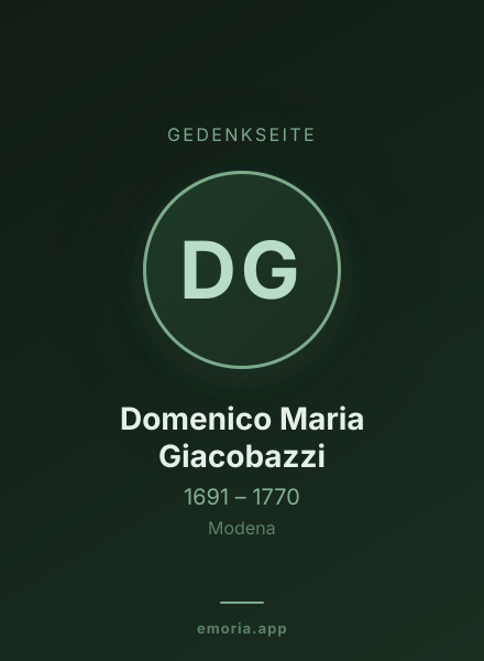 Gedenkportrait von Domenico Maria Giacobazzi