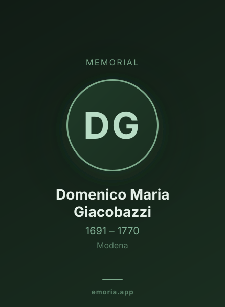 Memorial portrait of Domenico Maria Giacobazzi