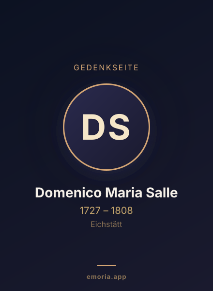 Gedenkportrait von Domenico Maria Salle