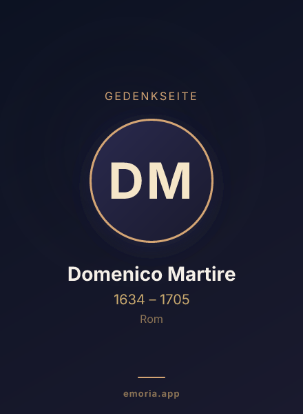 Gedenkportrait von Domenico Martire